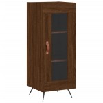 vidaXL Servantă, stejar maro, 34,5x34x90 cm, lemn compozit