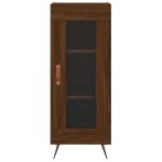 vidaXL Servantă, stejar maro, 34,5x34x90 cm, lemn compozit