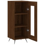 vidaXL Servantă, stejar maro, 34,5x34x90 cm, lemn compozit