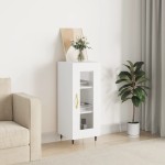 vidaXL Servantă, alb, 34,5x34x90 cm, lemn compozit vidaXL Servantă, alb, 34,5x34x90 cm, lemn compozit