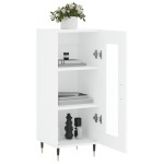 vidaXL Servantă, alb, 34,5x34x90 cm, lemn compozit vidaXL Servantă, alb, 34,5x34x90 cm, lemn compozit