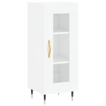 vidaXL Servantă, alb extralucios, 34,5x34x90 cm, lemn compozit vidaXL Servantă, alb extralucios, 34,5x34x90 cm, lemn compozit