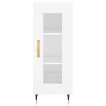 vidaXL Servantă, alb extralucios, 34,5x34x90 cm, lemn compozit vidaXL Servantă, alb extralucios, 34,5x34x90 cm, lemn compozit