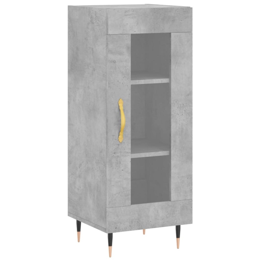 vidaXL Servantă, gri beton, 34,5x34x90 cm, lemn compozit