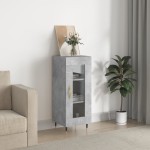 vidaXL Servantă, gri beton, 34,5x34x90 cm, lemn compozit vidaXL Servantă, gri beton, 34,5x34x90 cm, lemn compozit