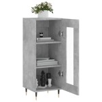 vidaXL Servantă, gri beton, 34,5x34x90 cm, lemn compozit vidaXL Servantă, gri beton, 34,5x34x90 cm, lemn compozit