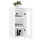 vidaXL Servantă, alb, 34,5x34x90 cm, lemn compozit vidaXL Servantă, alb, 34,5x34x90 cm, lemn compozit