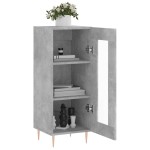 vidaXL Servantă, gri beton, 34,5x34x90 cm, lemn compozit vidaXL Servantă, gri beton, 34,5x34x90 cm, lemn compozit