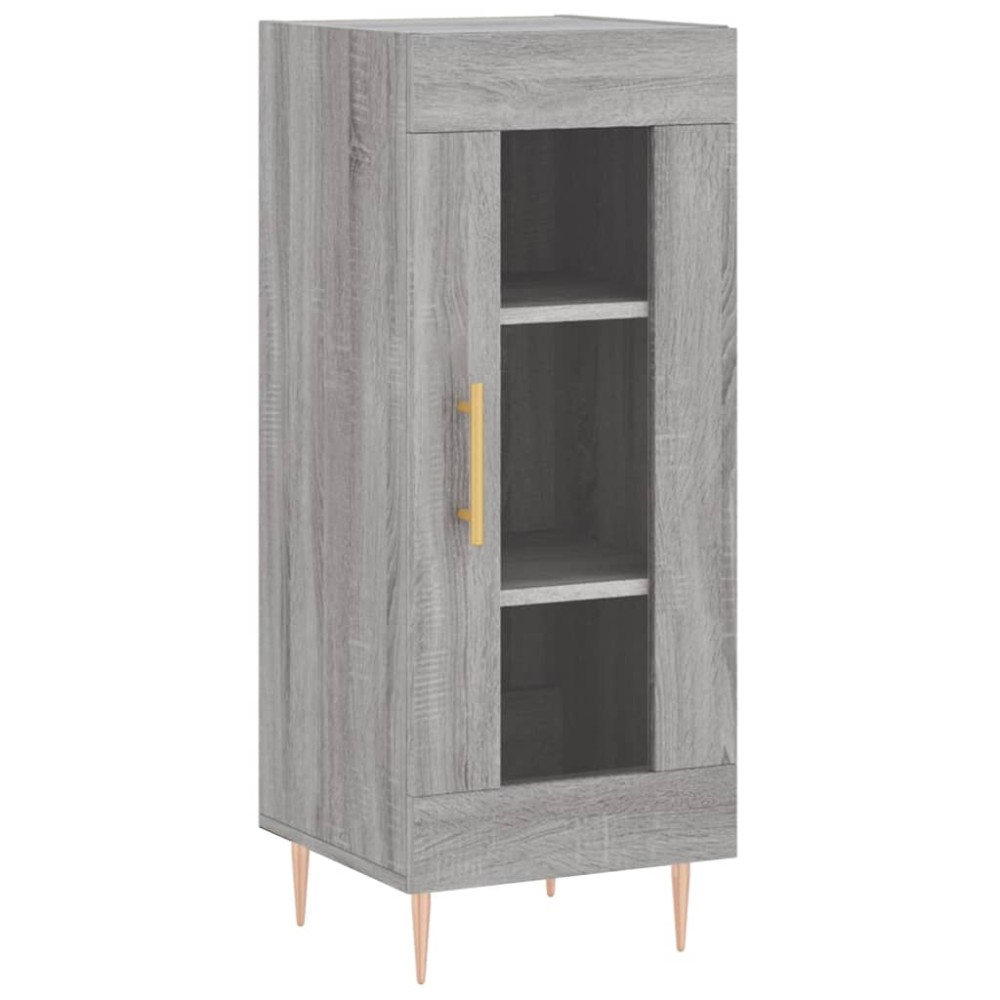 vidaXL Servantă, gri sonoma, 34,5x34x90 cm, lemn compozit