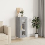 vidaXL Servantă, gri sonoma, 34,5x34x90 cm, lemn compozit vidaXL Servantă, gri sonoma, 34,5x34x90 cm, lemn compozit