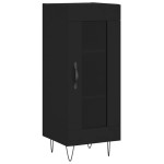vidaXL Servantă, negru, 34,5x34x90 cm, lemn compozit vidaXL Servantă, negru, 34,5x34x90 cm, lemn compozit