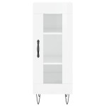 vidaXL Servantă, alb extralucios, 34,5x34x90 cm, lemn compozit