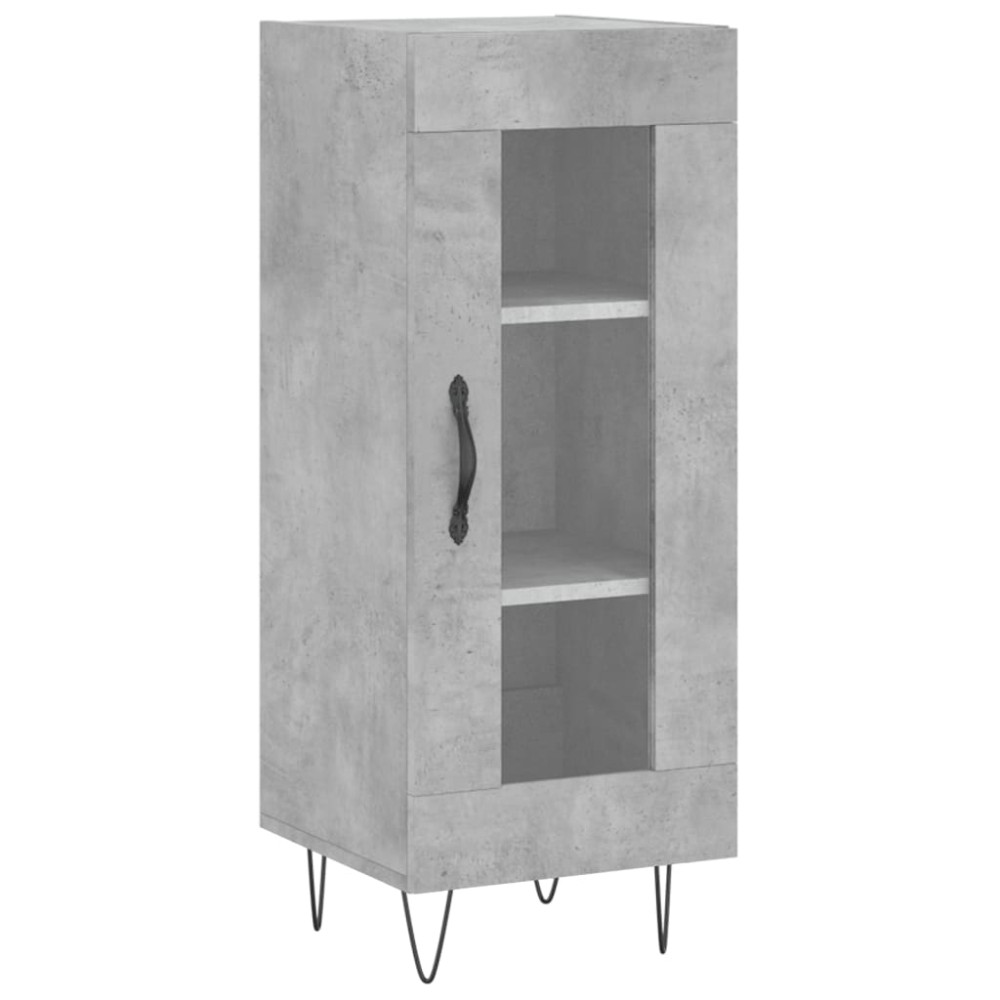 vidaXL Servantă, gri beton, 34,5x34x90 cm, lemn compozit