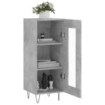 vidaXL Servantă, gri beton, 34,5x34x90 cm, lemn compozit vidaXL Servantă, gri beton, 34,5x34x90 cm, lemn compozit