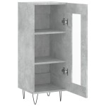 vidaXL Servantă, gri beton, 34,5x34x90 cm, lemn compozit vidaXL Servantă, gri beton, 34,5x34x90 cm, lemn compozit