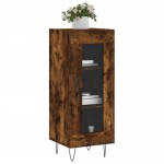 vidaXL Servantă, stejar fumuriu, 34,5x34x90 cm, lemn compozit vidaXL Servantă, stejar fumuriu, 34,5x34x90 cm, lemn compozit