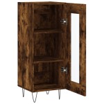 vidaXL Servantă, stejar fumuriu, 34,5x34x90 cm, lemn compozit vidaXL Servantă, stejar fumuriu, 34,5x34x90 cm, lemn compozit