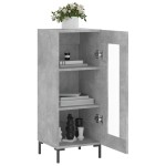 vidaXL Servantă, gri beton, 34,5x34x90 cm, lemn compozit vidaXL Servantă, gri beton, 34,5x34x90 cm, lemn compozit