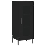 vidaXL Servantă, negru, 34,5x34x90 cm, lemn compozit vidaXL Servantă, negru, 34,5x34x90 cm, lemn compozit