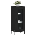 vidaXL Servantă, negru, 34,5x34x90 cm, lemn compozit vidaXL Servantă, negru, 34,5x34x90 cm, lemn compozit