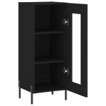 vidaXL Servantă, negru, 34,5x34x90 cm, lemn compozit vidaXL Servantă, negru, 34,5x34x90 cm, lemn compozit