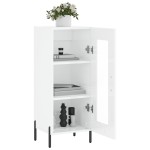 vidaXL Servantă, alb extralucios, 34,5x34x90 cm, lemn compozit vidaXL Servantă, alb extralucios, 34,5x34x90 cm, lemn compozit