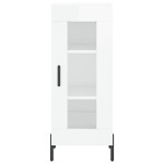 vidaXL Servantă, alb extralucios, 34,5x34x90 cm, lemn compozit vidaXL Servantă, alb extralucios, 34,5x34x90 cm, lemn compozit