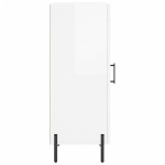 vidaXL Servantă, alb extralucios, 34,5x34x90 cm, lemn compozit vidaXL Servantă, alb extralucios, 34,5x34x90 cm, lemn compozit
