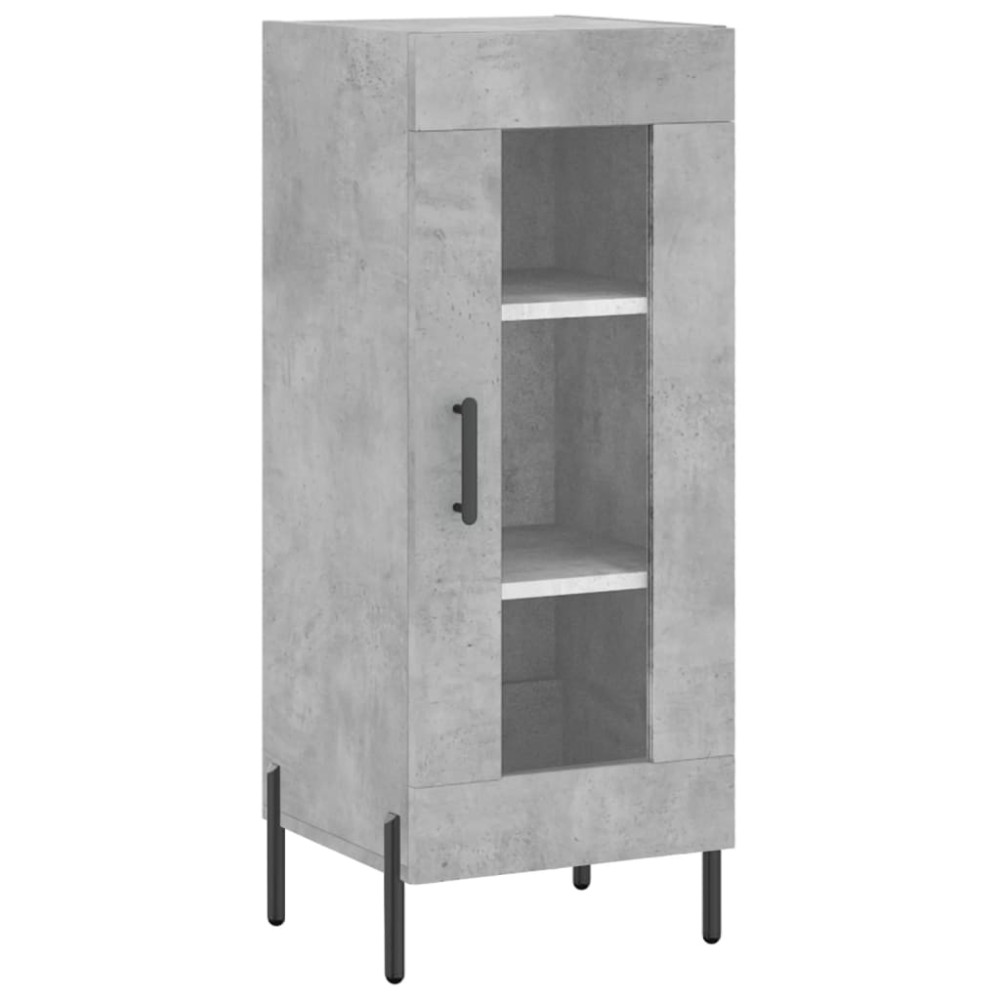 vidaXL Servantă, gri beton, 34,5x34x90 cm, lemn compozit