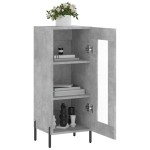 vidaXL Servantă, gri beton, 34,5x34x90 cm, lemn compozit vidaXL Servantă, gri beton, 34,5x34x90 cm, lemn compozit