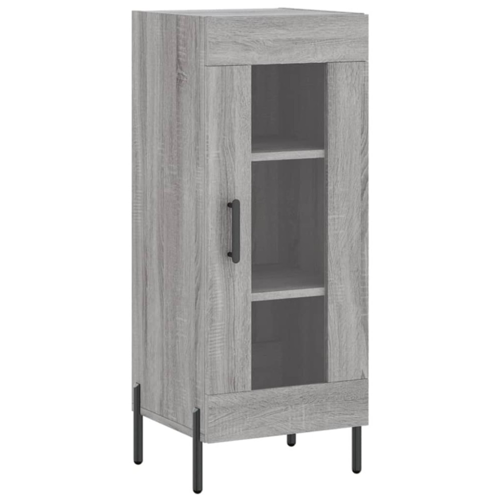 vidaXL Servantă, gri sonoma, 34,5x34x90 cm, lemn compozit