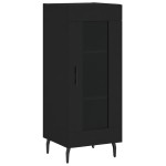 vidaXL Servantă, negru, 34,5x34x90 cm, lemn compozit