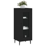 vidaXL Servantă, negru, 34,5x34x90 cm, lemn compozit