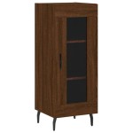vidaXL Servantă, stejar maro, 34,5x34x90 cm, lemn compozit