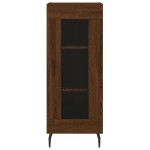 vidaXL Servantă, stejar maro, 34,5x34x90 cm, lemn compozit