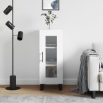 vidaXL Servantă, alb, 34,5x34x90 cm, lemn compozit vidaXL Servantă, alb, 34,5x34x90 cm, lemn compozit