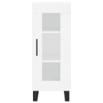 vidaXL Servantă, alb, 34,5x34x90 cm, lemn compozit vidaXL Servantă, alb, 34,5x34x90 cm, lemn compozit