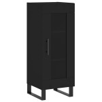 vidaXL Servantă, negru, 34,5x34x90 cm, lemn compozit