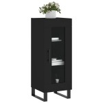 vidaXL Servantă, negru, 34,5x34x90 cm, lemn compozit