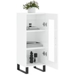 vidaXL Servantă, alb extralucios, 34,5x34x90 cm, lemn compozit