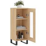 vidaXL Servantă, stejar sonoma, 34,5x34x90 cm, lemn compozit