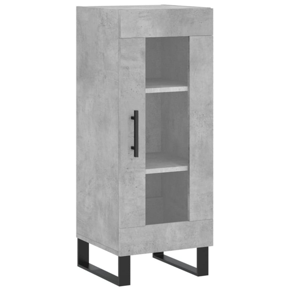 vidaXL Servantă, gri beton, 34,5x34x90 cm, lemn compozit