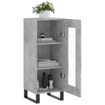 vidaXL Servantă, gri beton, 34,5x34x90 cm, lemn compozit vidaXL Servantă, gri beton, 34,5x34x90 cm, lemn compozit
