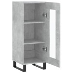 vidaXL Servantă, gri beton, 34,5x34x90 cm, lemn compozit vidaXL Servantă, gri beton, 34,5x34x90 cm, lemn compozit