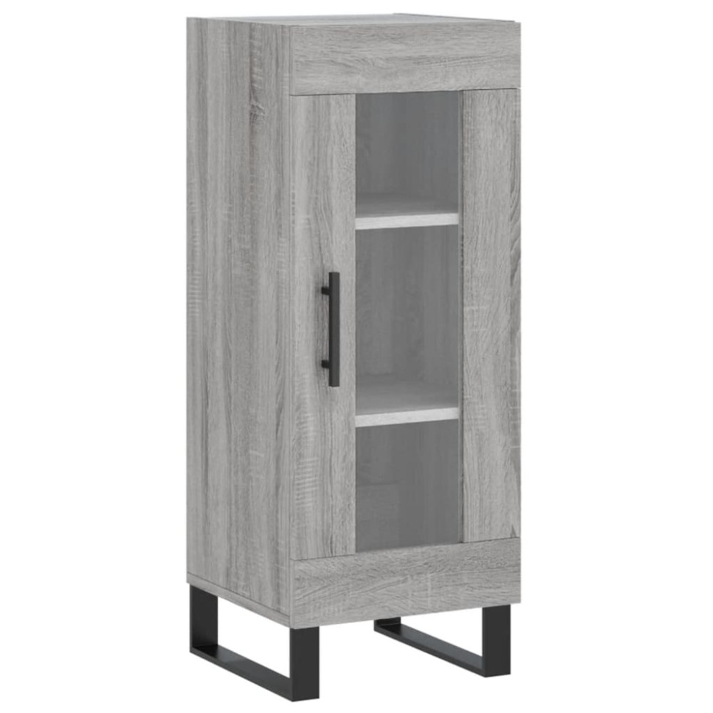 vidaXL Servantă, gri sonoma, 34,5x34x90 cm, lemn compozit