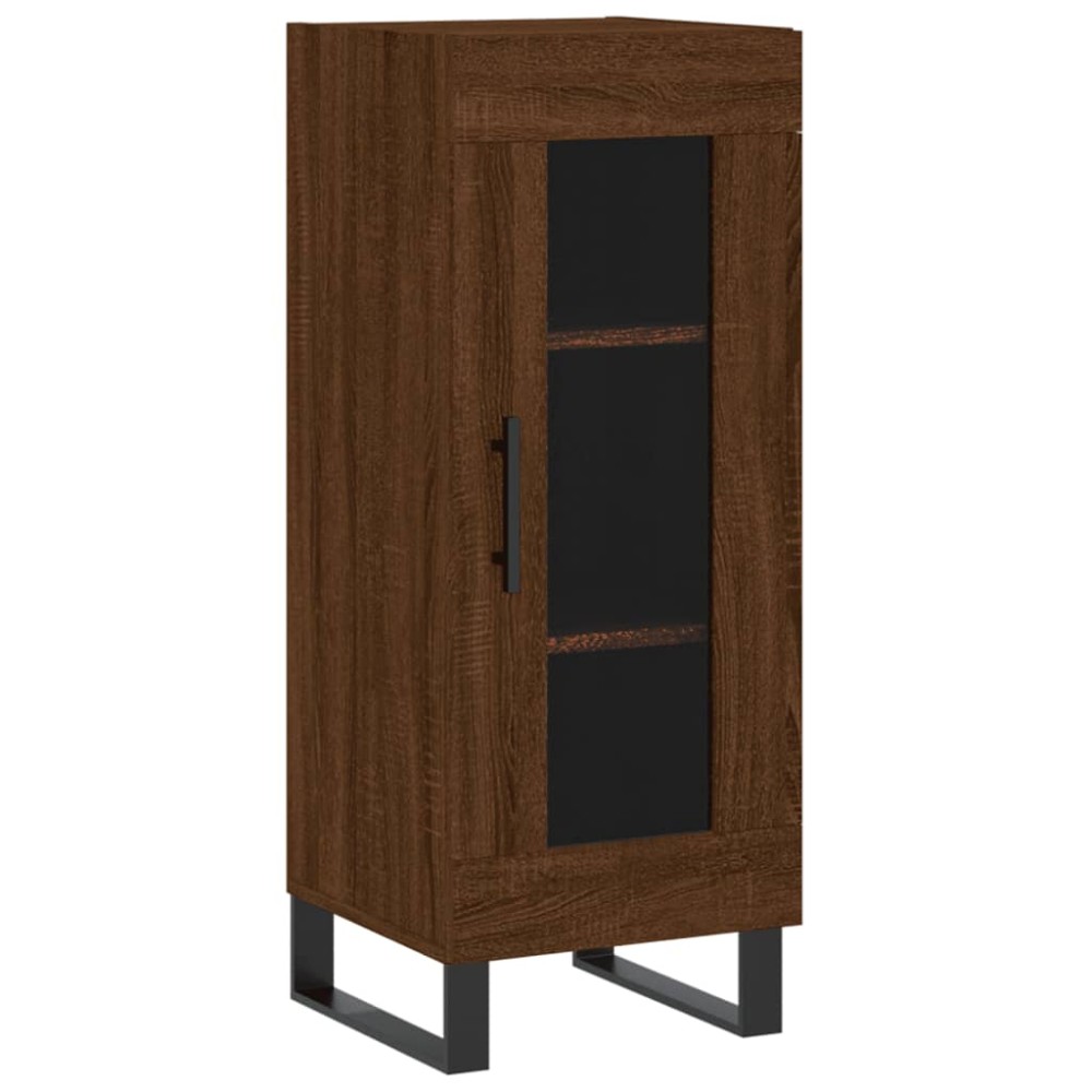 vidaXL Servantă, stejar maro, 34,5x34x90 cm, lemn compozit