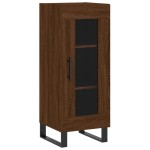 vidaXL Servantă, stejar maro, 34,5x34x90 cm, lemn compozit