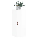 vidaXL Dulap montat pe perete, alb extralucios, 34,5x34x90 cm