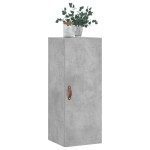 vidaXL Dulap montat pe perete, gri beton, 34,5x34x90 cm