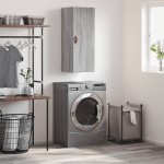 vidaXL Dulap montat pe perete, gri sonoma, 34,5x34x90 cm